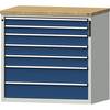Schubladenschrank NFC-Schloss 7 Schubladen HxBxT 1020 x 1065 x 685 mm blau. Anton Kessel GmbH |