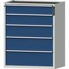 Schubladenschrank NFC-Schloss 5 Schubladen HxBxT 1280 x 1060 x 675 mm blau. Anton Kessel GmbH |