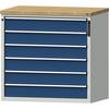 Schubladenschrank NFC-Schloss 6 x 150 mm Schubladen HxBxT 1020 x 1065 x 685 mm blau. Anton Kessel GmbH |