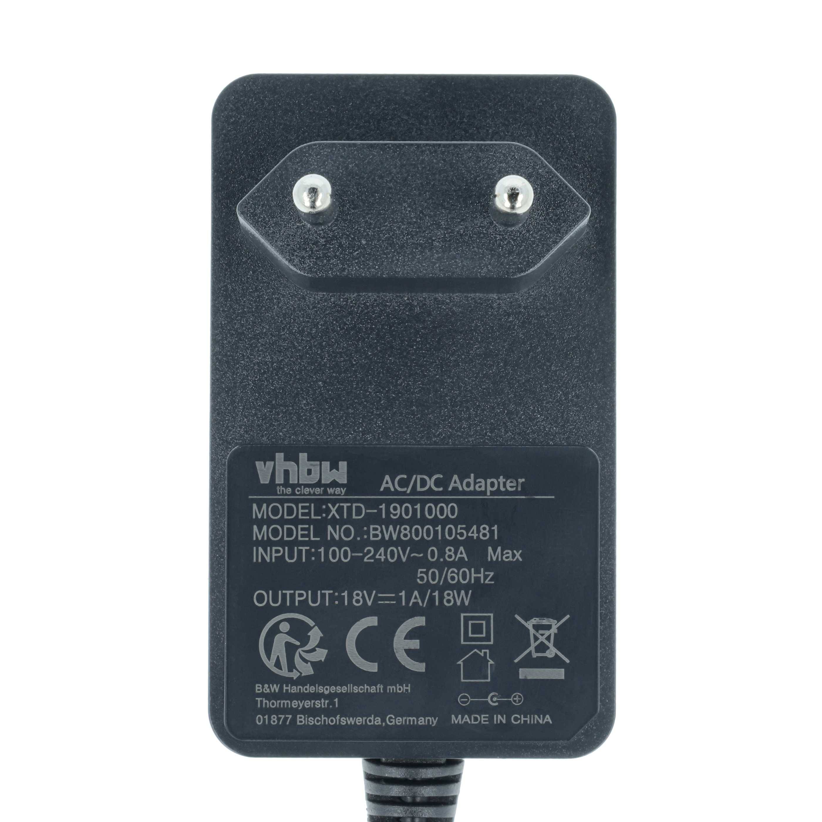 vhbw Netzteil kompatibel mit Logitech UE Smart, Squeezebox Soundbox - Ersatznetzstecker, 18 V, 1,0 A-3