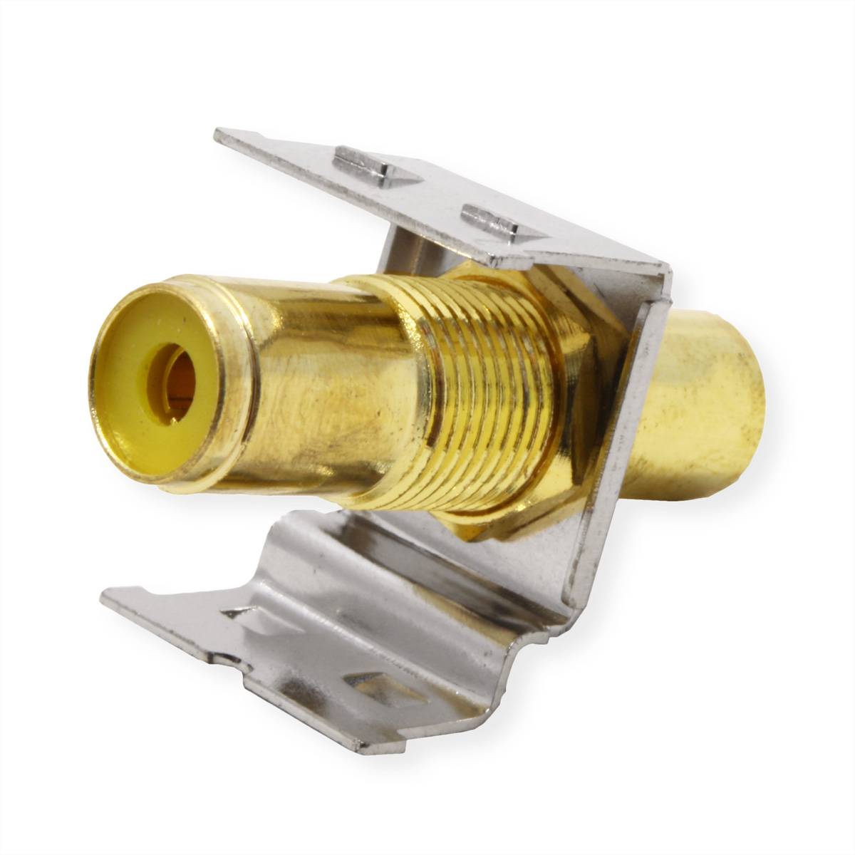 ROLINE RCA-Keystone-Kupplung, Metall, gelb-2