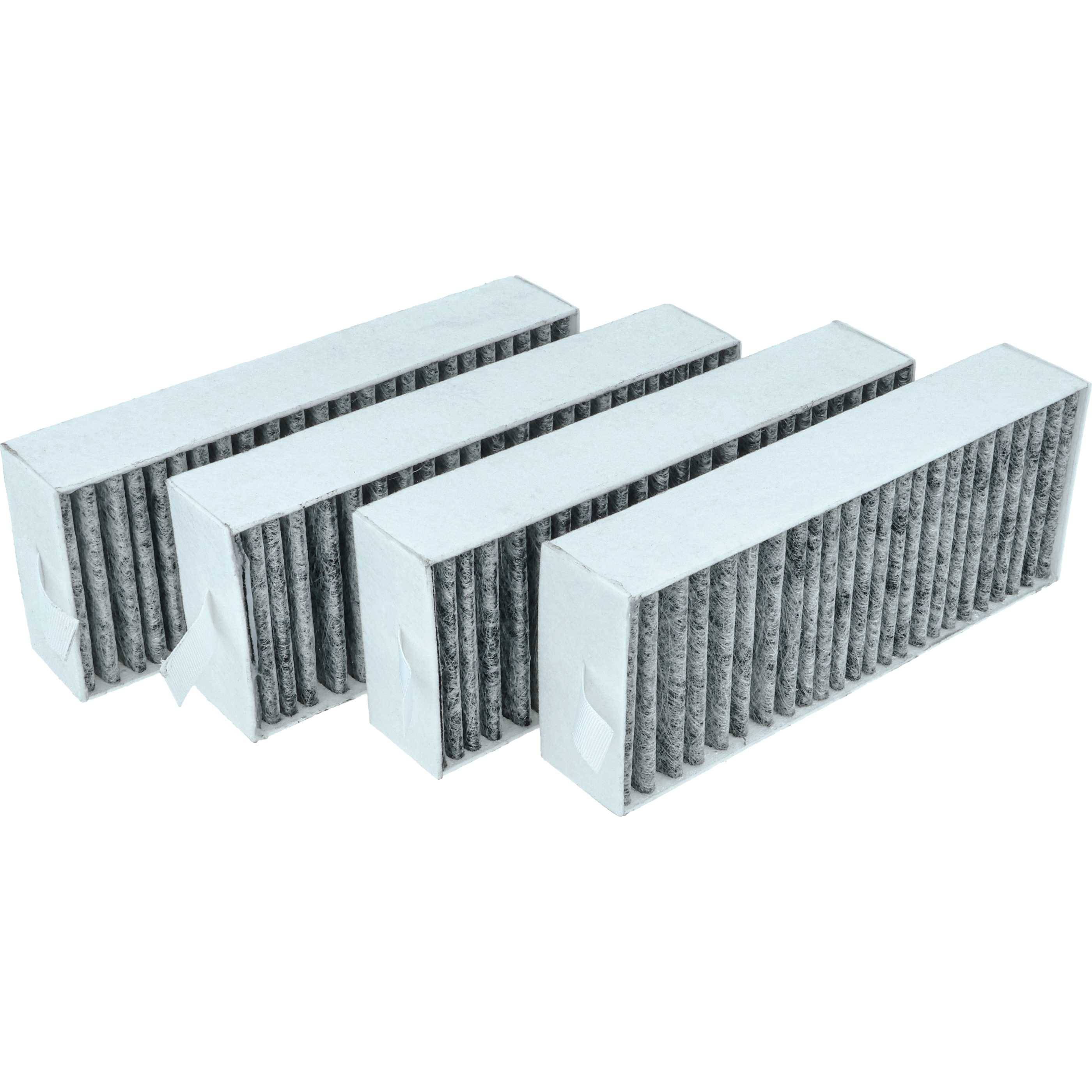 vhbw 4x Aktivkohlefilter kompatibel mit Siemens EX877LA70 | EX877LX67E, EX877NX68E, EX807NX68E, EX875LX57E, EX875LX67E-0