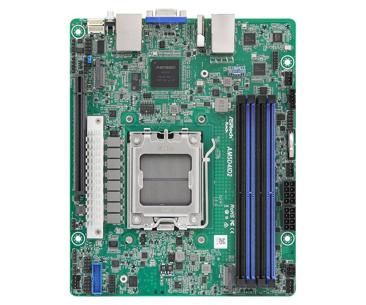 ASRock AM5D4ID2, AMD, Sockel AM5, AMD EPYC 4004, AMD Ryzen 7000 Series, AMD Ryzen 8000 Series, AMD-0