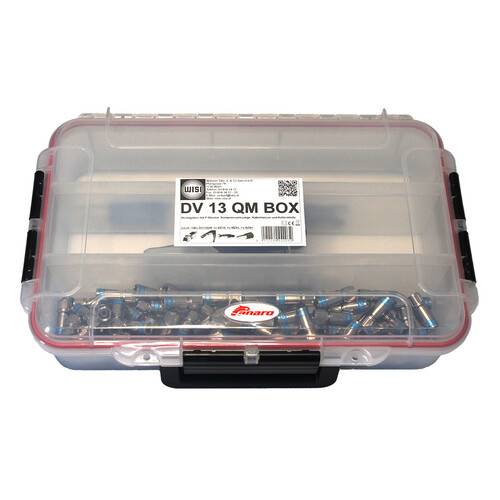 003672 Wisi DV 13 QM BOX Montagebox mit F-Kompressionsstecker, Zange, Messer-0