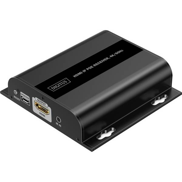 DIGITUS HDMI IP PoE Receiver 4K/60Hz schwarz Multimedia-Technik Verteiler