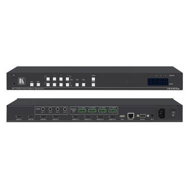 KRAMER VS-44H2A - 4x4 4K HDR HDMI Matrix-Switcher mit Audio-De-Embedding (4K@60Hz | 4:4:4 | 19“ Rackformat | HDCP 2.2)