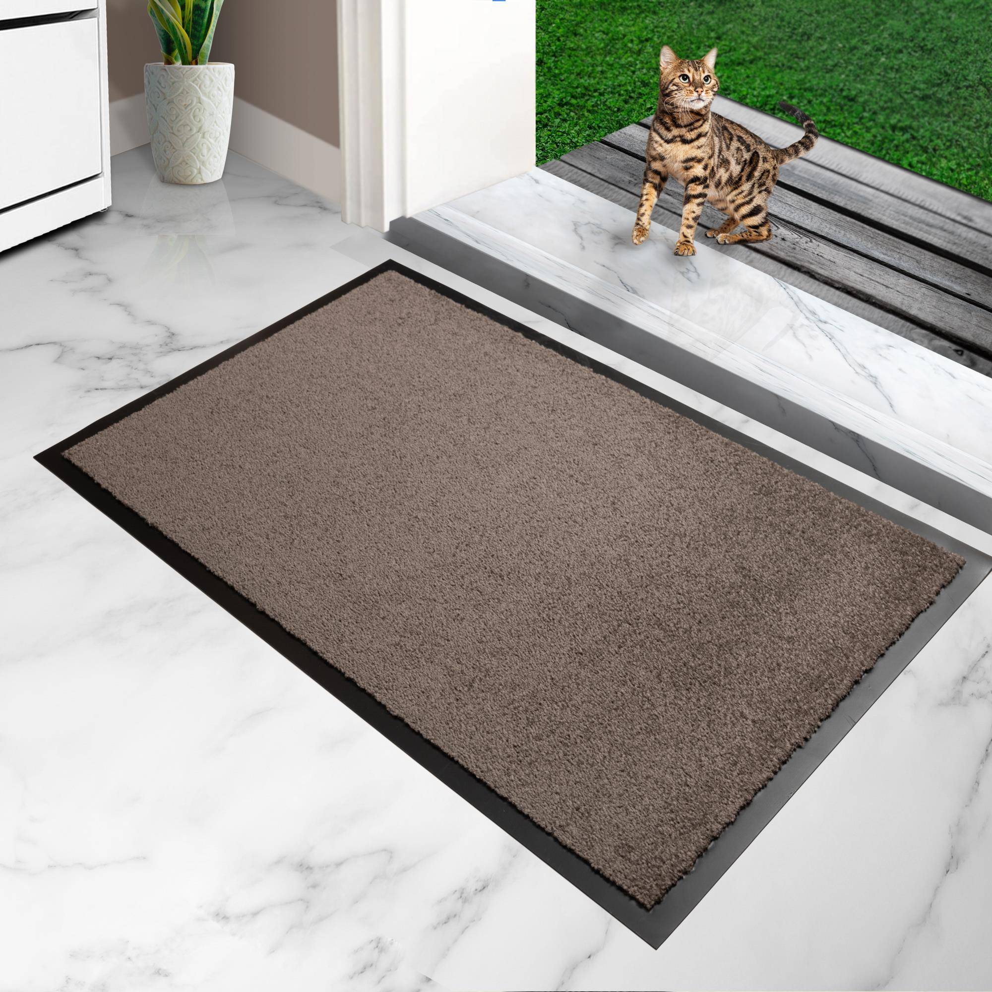 Furni24 Fußmatte - Beige, 60 x 90 cm-1