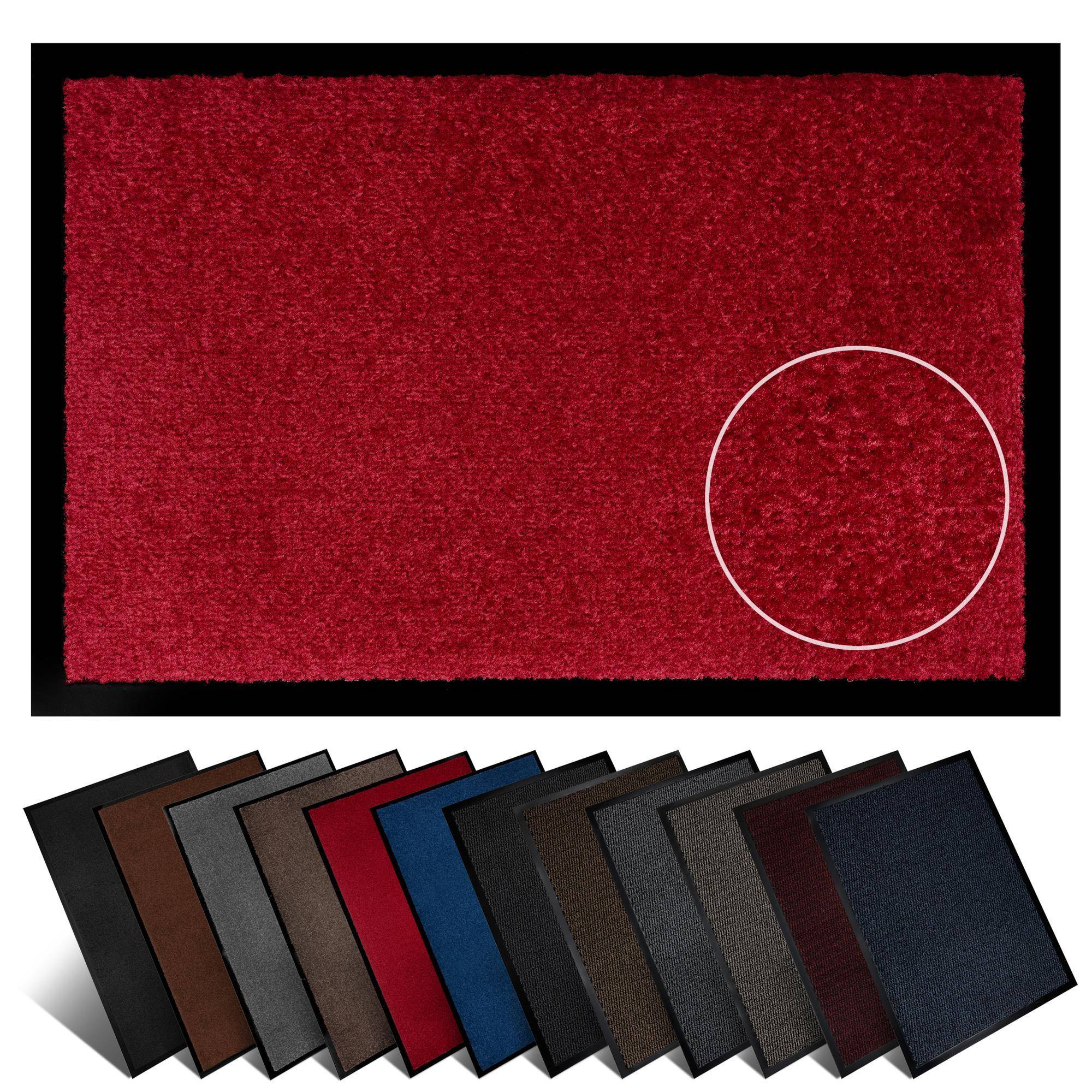 Furni24 Fußmatte - Rot, 40 x 60 cm-0