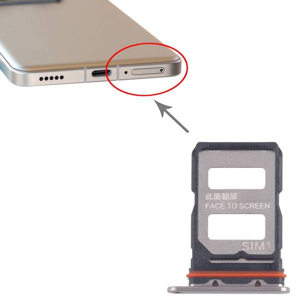 Für Xiaomi 14T Pro 5G SIM Kartenhalter Dual SIM Card Tray Ersatzteil Gold