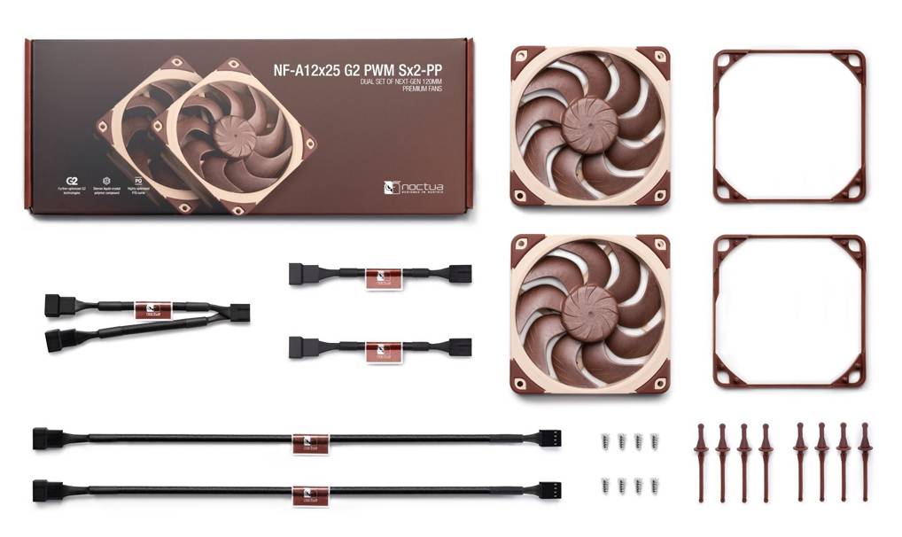 NOCTUA - NF-A12x25 G2 PWM Sx2-PP PWM-Anschluss 2 Lüfter 120 mm - Gehäuse-Lüfter-1