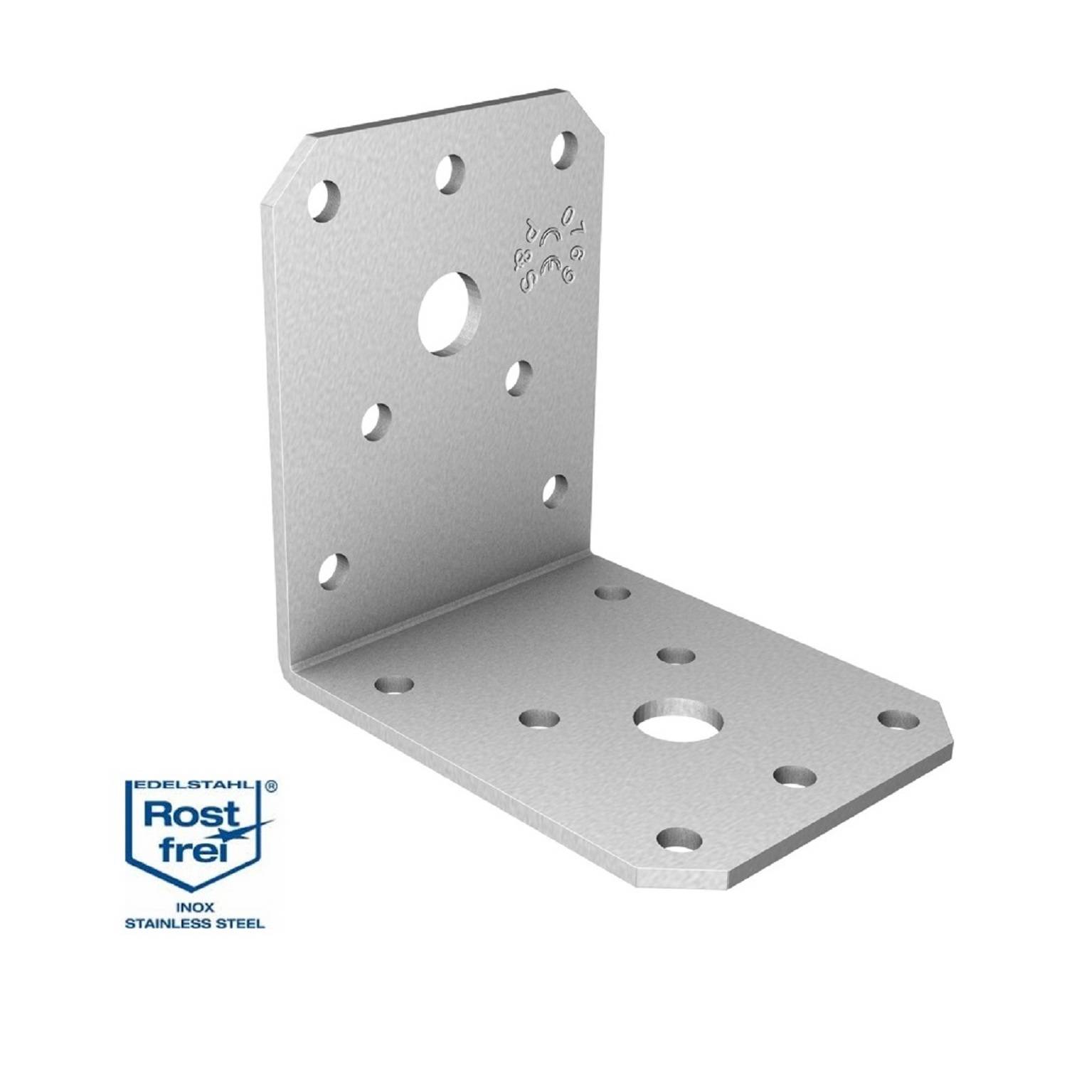 Winkelverbinder Montagewinkel ohne Rippe 50 x 50 x 35 x 2,0 mm Edelstahl A2 - 20er-Pack-0
