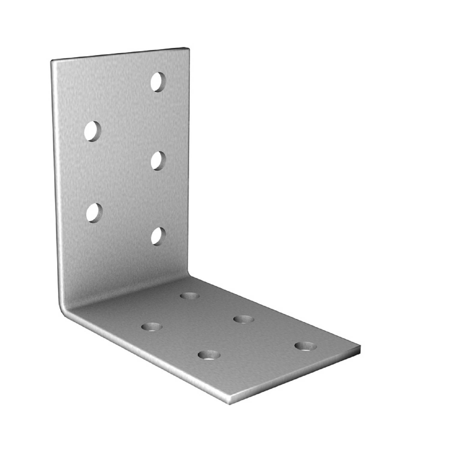 Winkelverbinder Montagewinkel leicht ohne Rippe 80 x 80 x 80 x 2,0 mm verzinkt - 100er-Pack-0