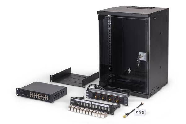DIGITUS Netzwerk-Set SOHO Pro, 254 mm (10") - 9HE, 315 x 300 mm (B x T)