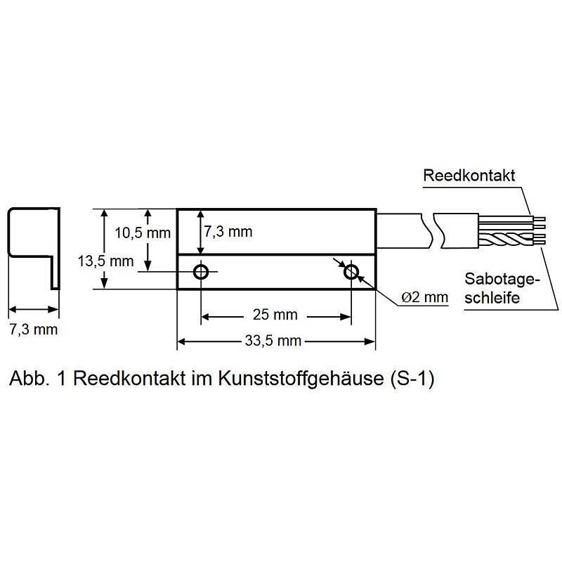 Satel S-1 BR Aufbau Magnetkontakt + Sabo braun, Öffnungsmelder | nach Richtlinien:EN 50131 Grad 2 | Einsatzgebiet:Tür,-1