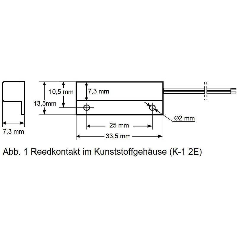 Satel K-1 2E Aufbau Magnetkontakt weiss 2EOL/NC, Öffnungsmelder | Einsatzgebiet:Tür, Fenster | Detektionsverfahren:Magn-1
