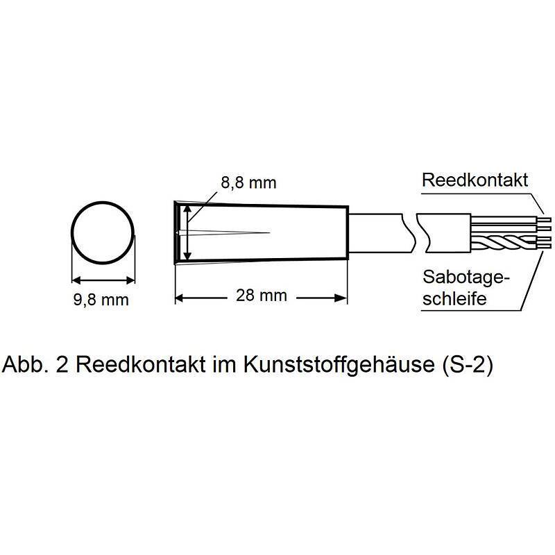 Satel S-2 Einbau Magnetkontakt + Sabo weiss, Öffnungsmelder | nach Richtlinien:EN 50131 Grad 2 | Einsatzgebiet:Tür, Fen-2