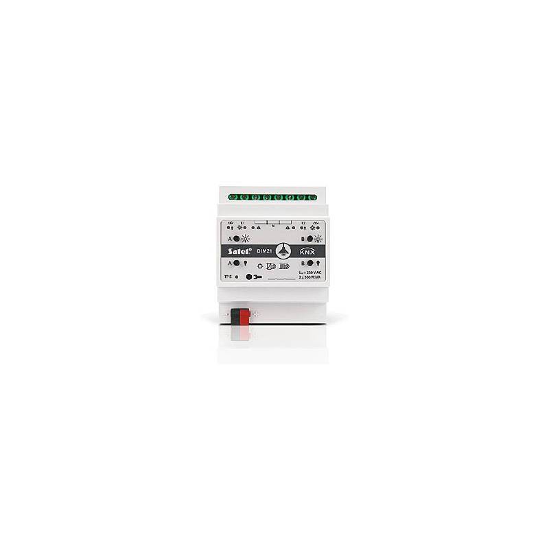 Satel KNX-DIM21 KNX Universal-Dimmaktor 2fach, Dimmaktor | Einsatzgebiet:Innenbereich | Bedienung:per PC-Software | Leu-0