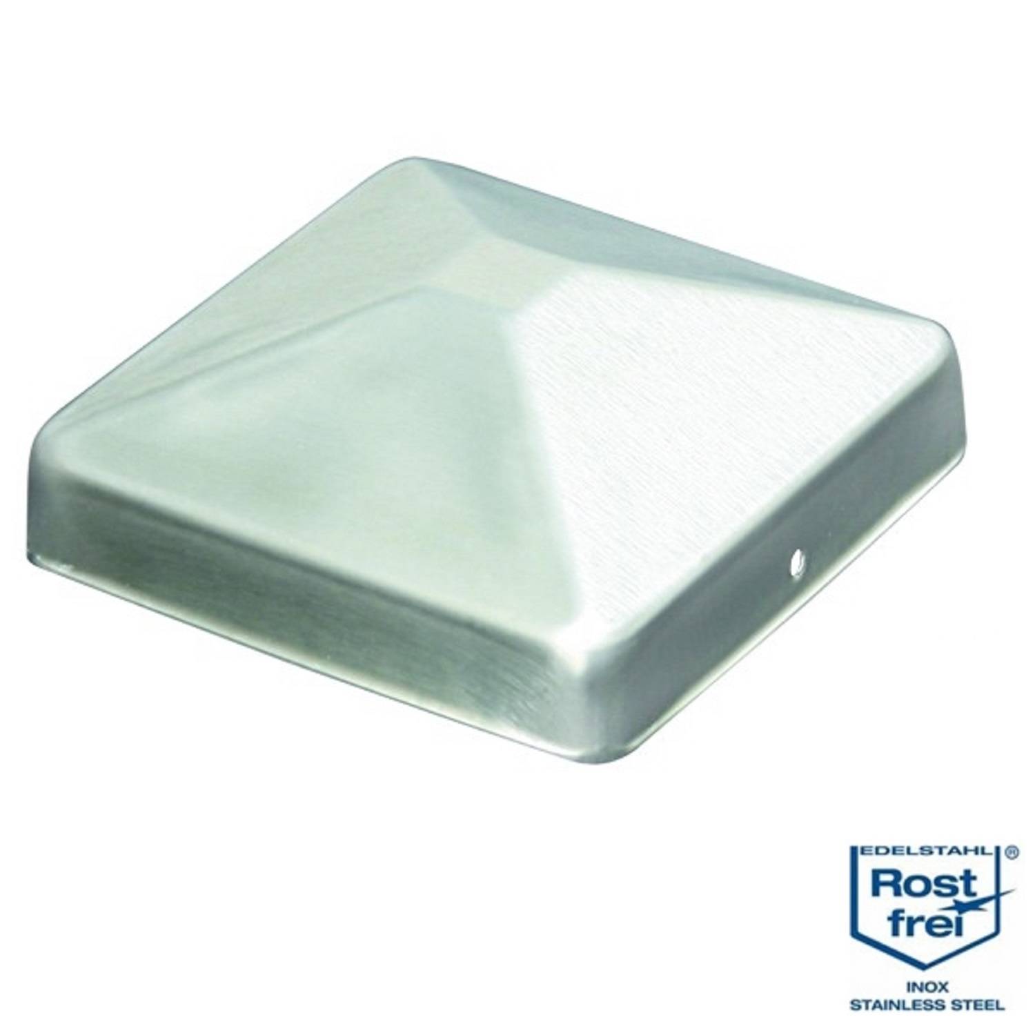 Pollmann 2150011 Pfostenkappe Zaunkappe Pyramidenform flach feuerverzinkt 91 x 91 mm - 5er-Pack-0