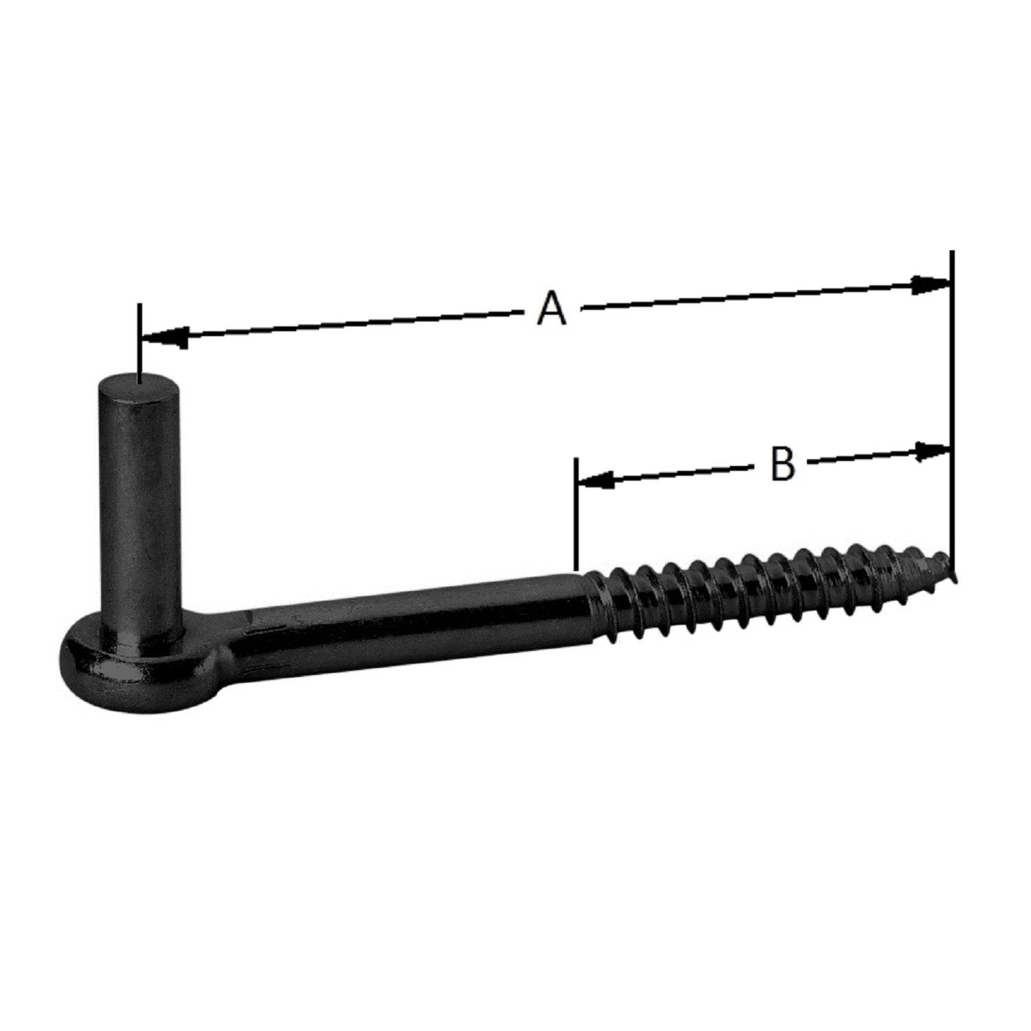 Pollmann 1110133 Schraubhaken Schraubkloben J Dorndurchmesser 13 mm Länge 100 mm schwarz-1