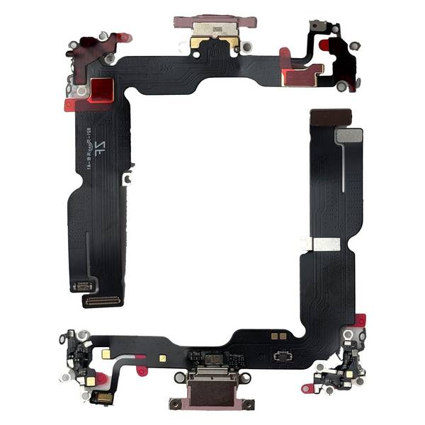Für Apple iPhone 15 Plus Ladeanschluss Dock Connector Ersatzteil Pink
