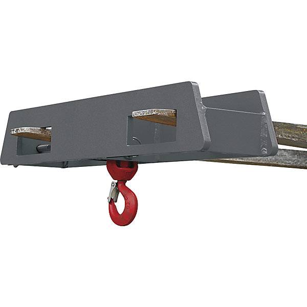 Stapler-Aufsatz mit Lasthaken über 2 Gabelzinken Tragfähigkeit 2500 kg grau. Florian Eichinger GmbH 84182449