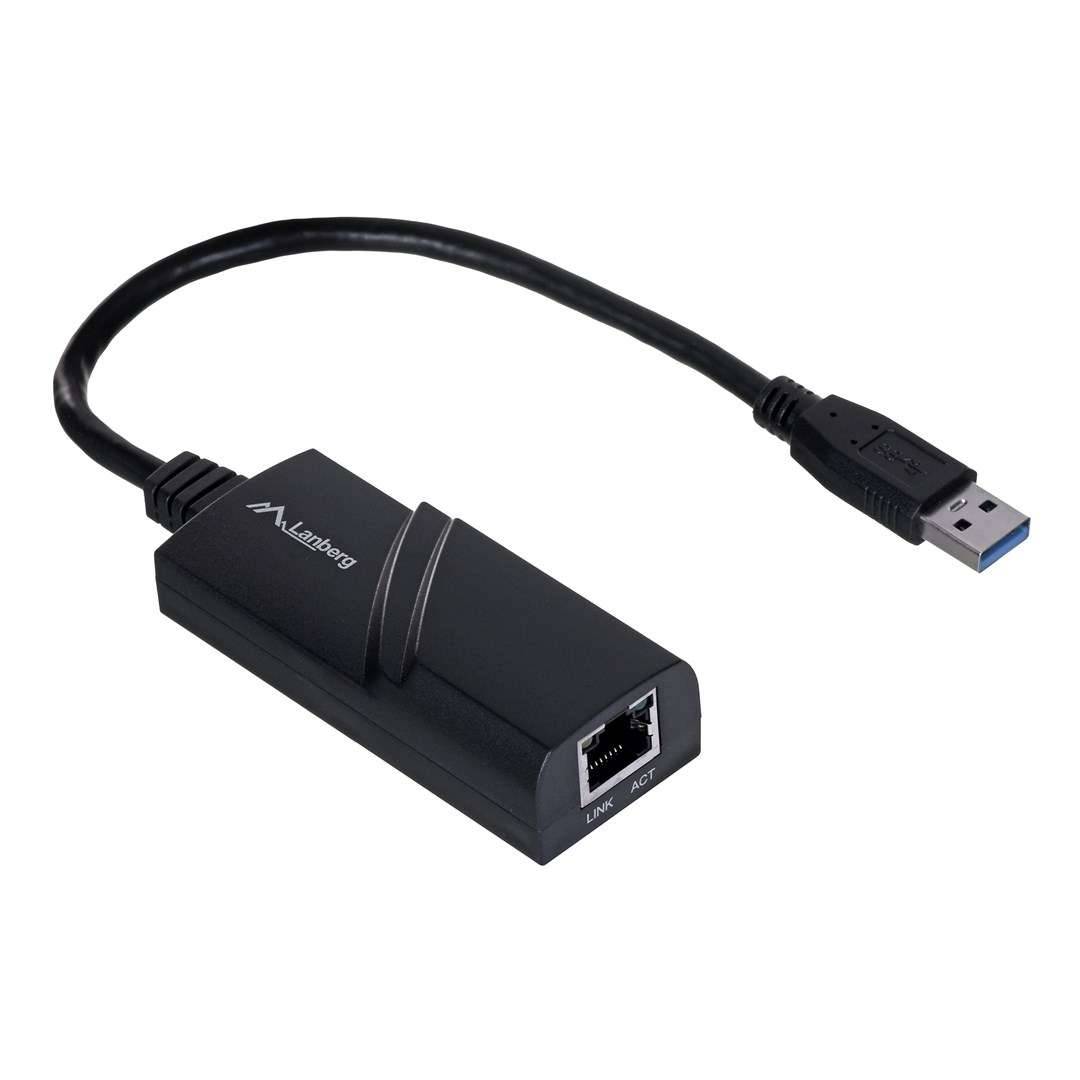 LANBERG USB->RJ45 Netzwerkkarte USB 3.0 1x RJ45 1GB Kabel Multimedia-Technik Netzwerkzubehör-0