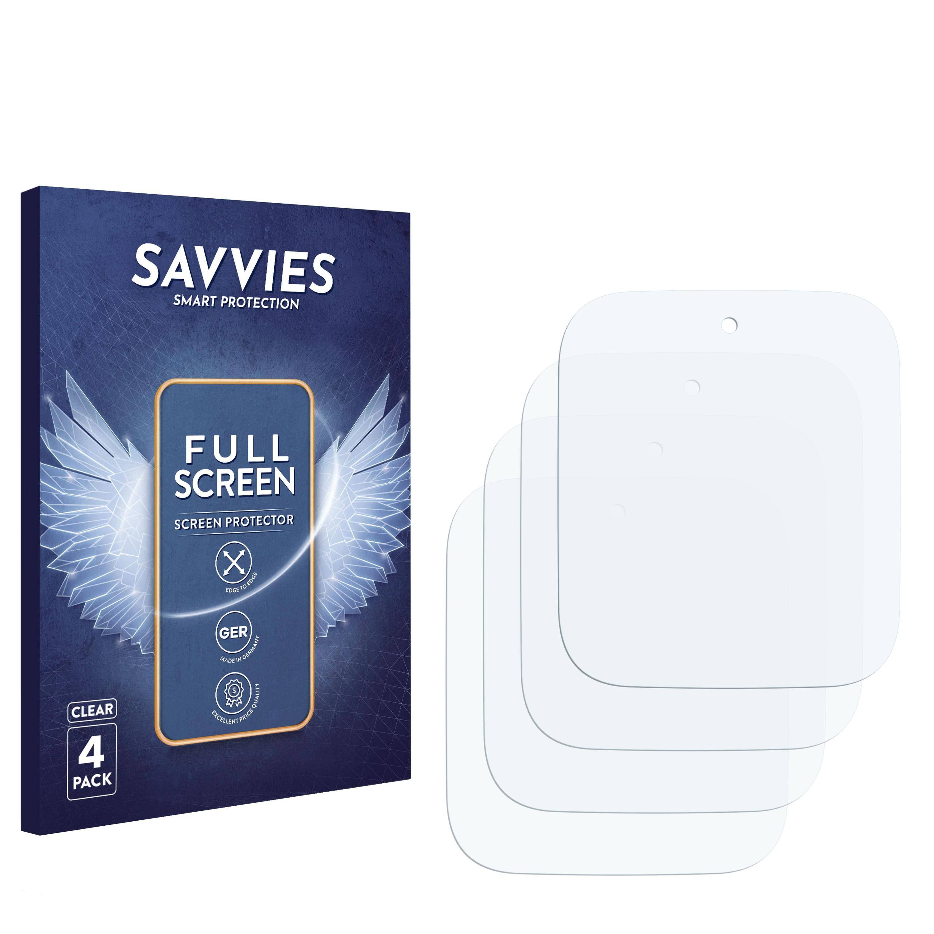 4x Savvies Flex Full-Cover Schutzfolie für Apple iPhone SE 2 / SE 3 (Rückseite) Full-Screen 3D Curved Transparent-4
