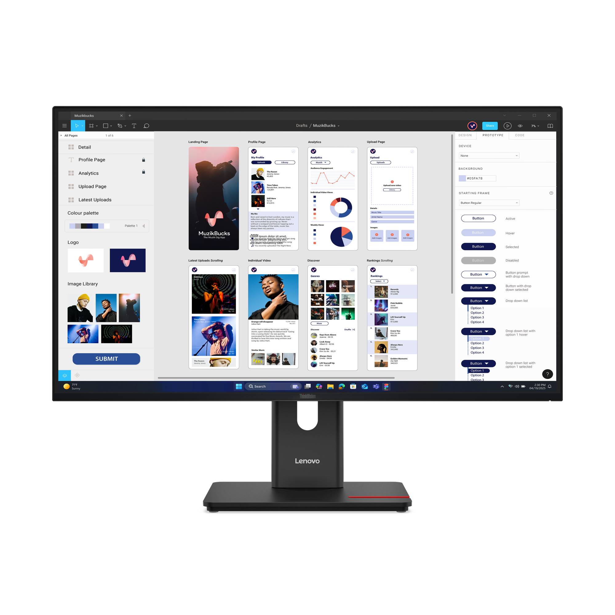 Lenovo ThinkVision T32UD-40 - LED-Monitor - 81.3 cm (32")-0