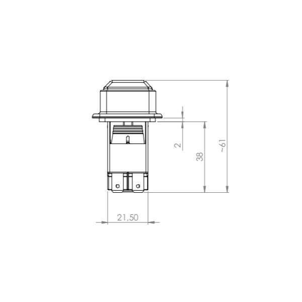 407 000 02 Kedu KB-01 Einbauschalter KJD17B-2