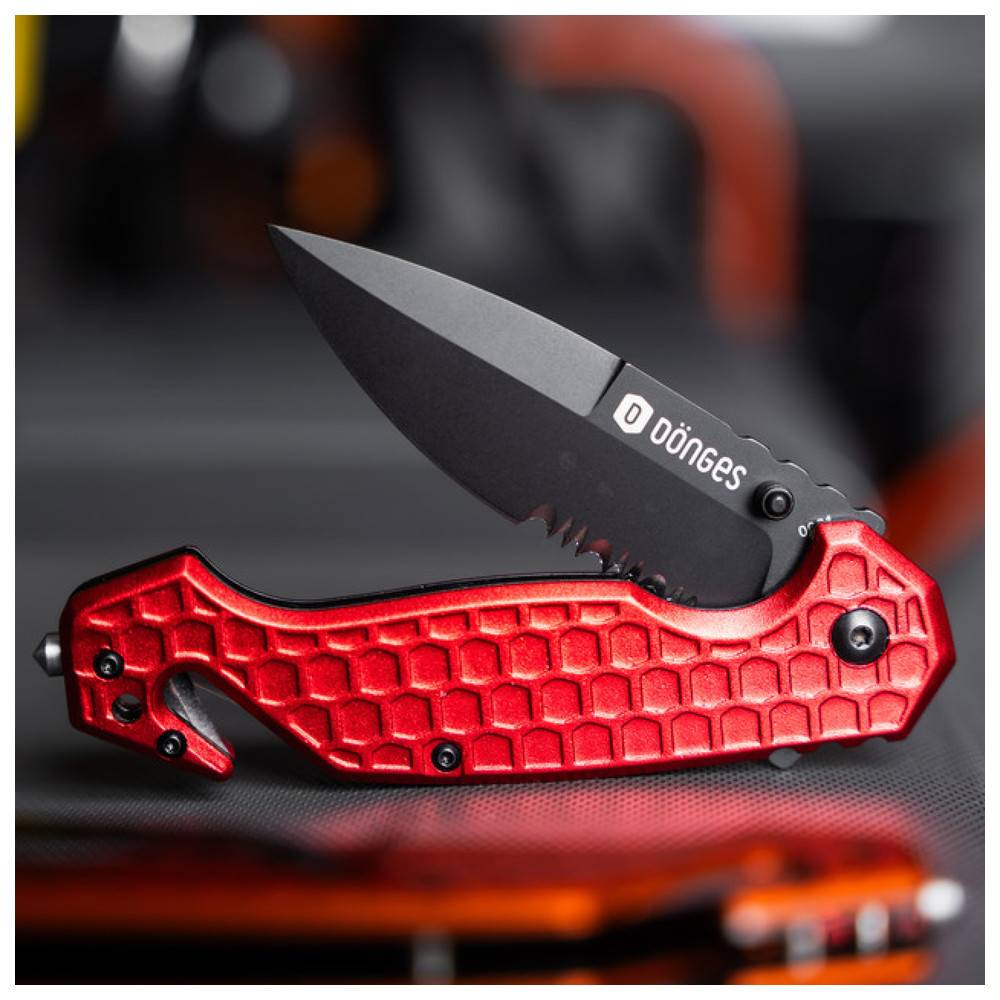 Dönges Rettungsmesser Basic, Fire Fighter, Farbe Rot-1