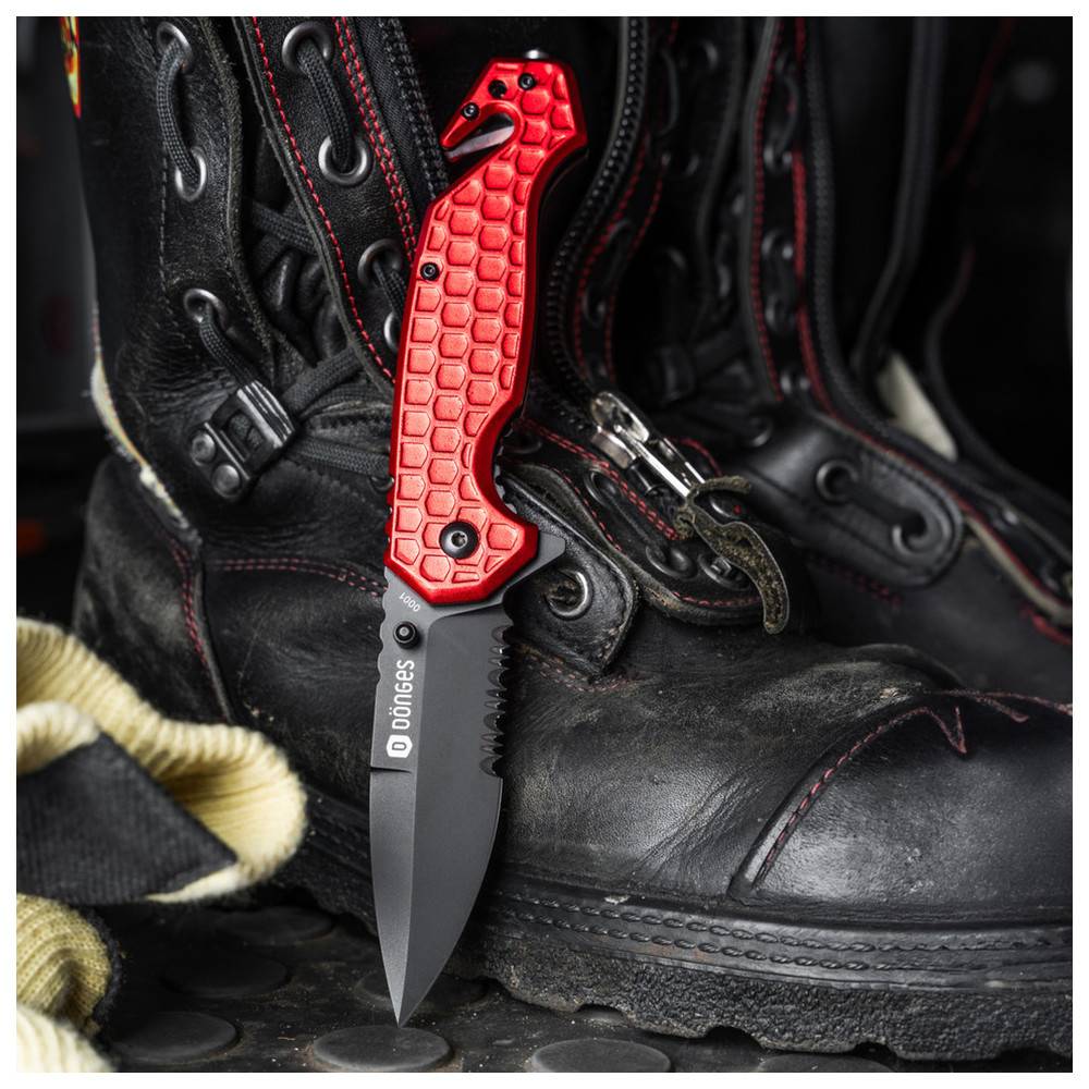 Dönges Rettungsmesser Basic, Fire Fighter, Farbe Rot-2