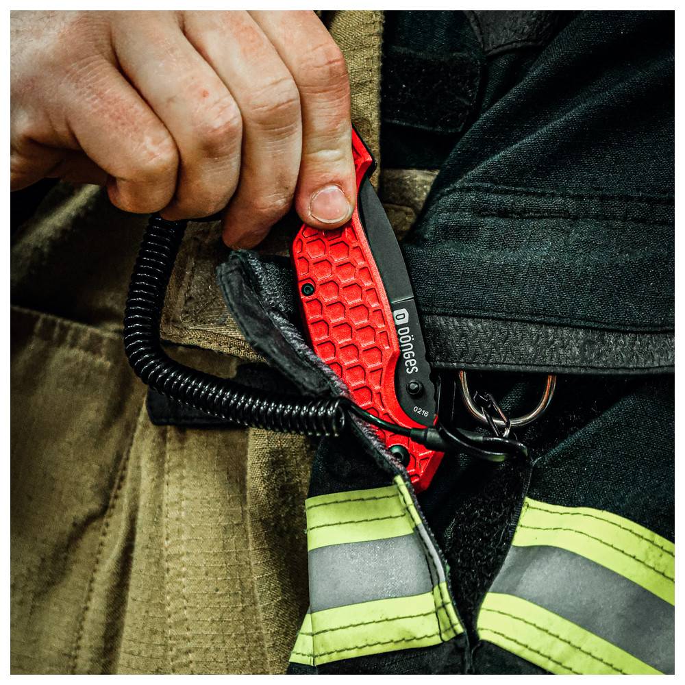 Dönges Rettungsmesser Basic, Fire Fighter, Farbe Rot-4