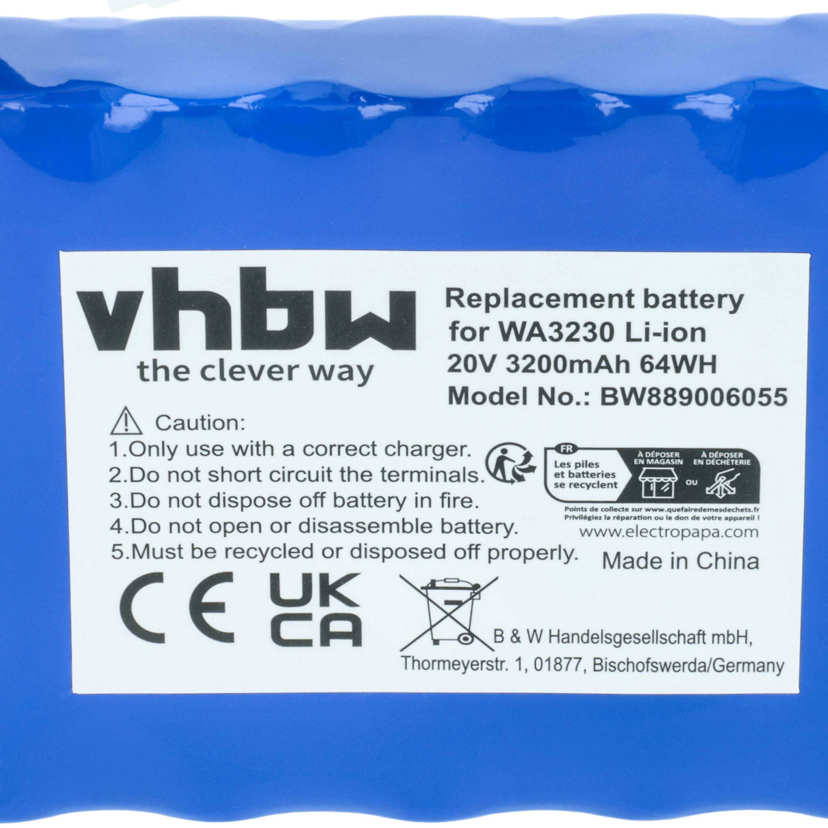 vhbw Akku Ersatz für Landxcape LA0007 | LA0002, LA0001 für Rasenroboter Rasenmäher (3,2Ah, 20V Li-Ion)-2