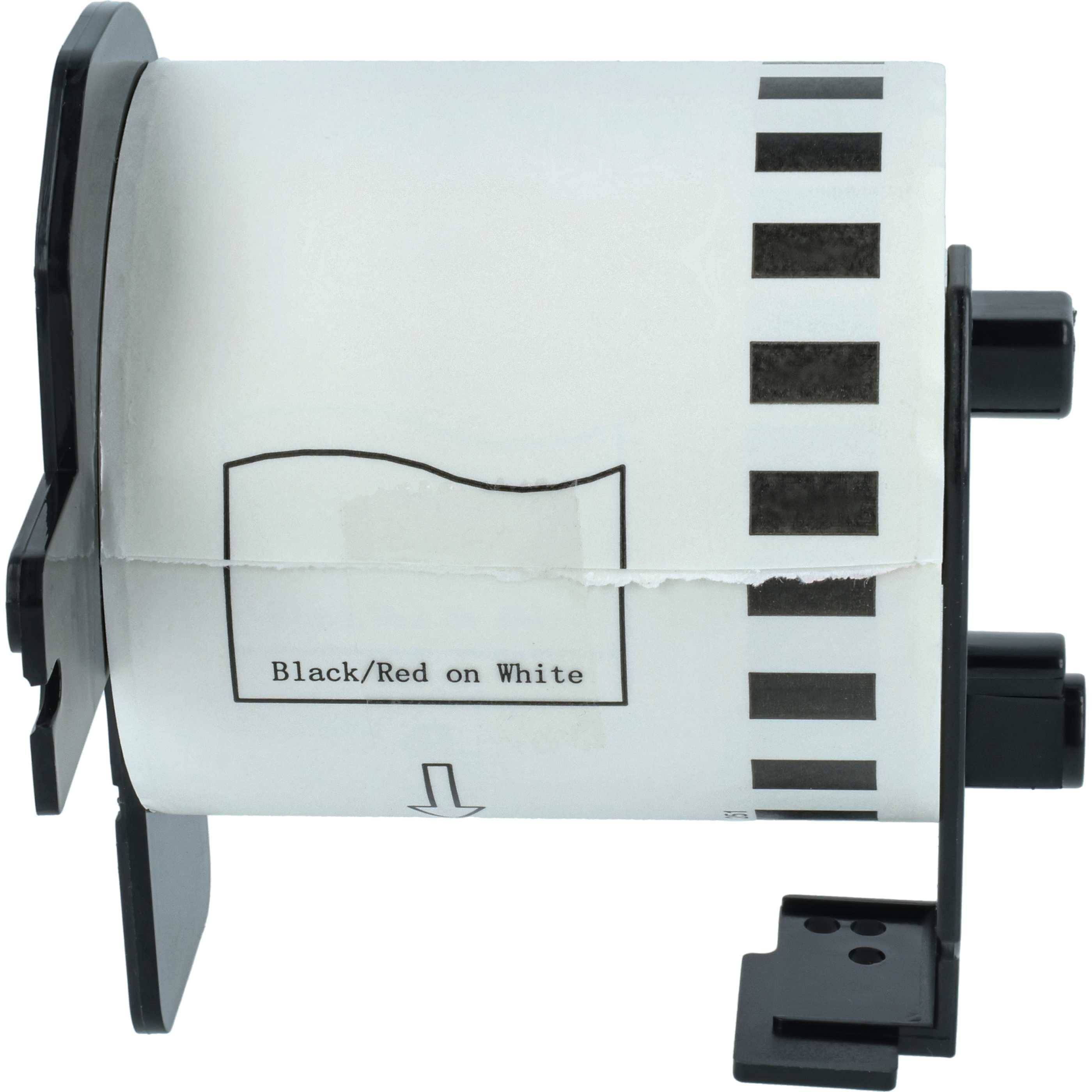 vhbw 5x Etiketten-Rolle mit Halter 62mm x 15,24m Ersatz für Brother DK-22251 für Etiketten-Drucker-2