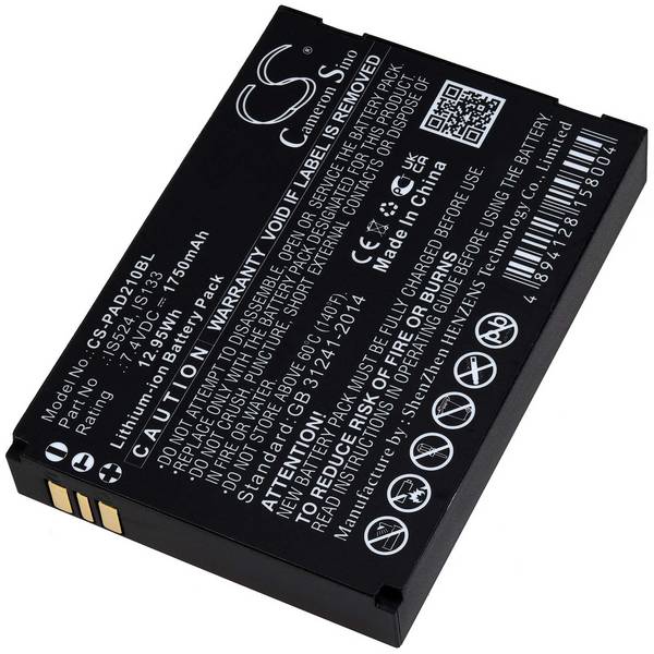 Akku für Pax myPOS D210 D210 Bluetooth Payment-, Zahl-, Karten-Terminal nur Typ IS133, 7,4V, Li-Ion