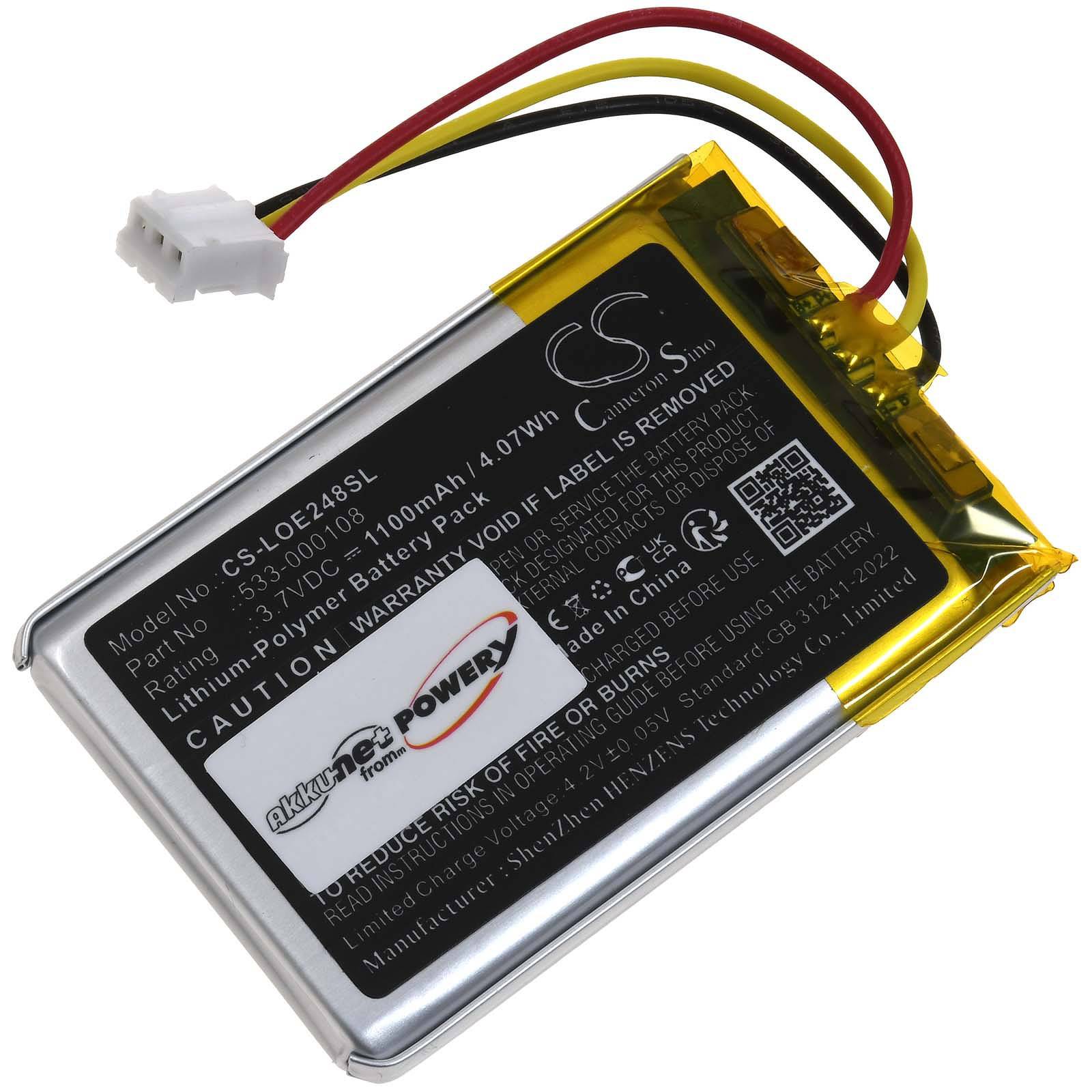 Akku für Logitech 886-000015 Lautsprecher, 3,7V, Li-Polymer-0