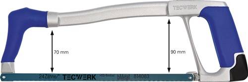 Metallsägebogen Blatt-L.300mm 24 Z./Zoll D-Komfortgriff Aluminiumdruckguss TW-0