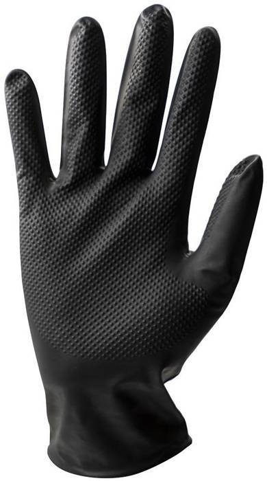 Einw.-Handsch.Grip Schwarz Gr.8 schwarz Nitril 50 St./Box-2