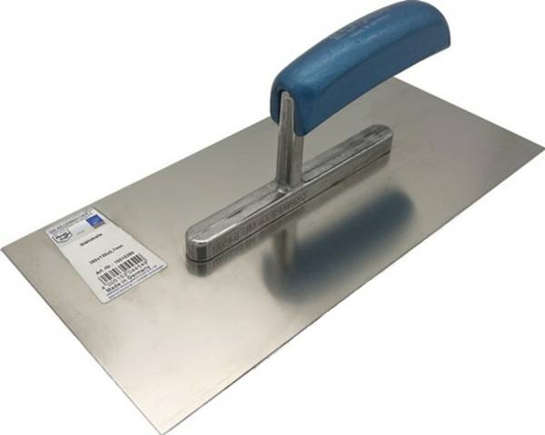 Glättekelle L.280mm B.130mm Buchenholzgriff rostfr.VA HAROMAC