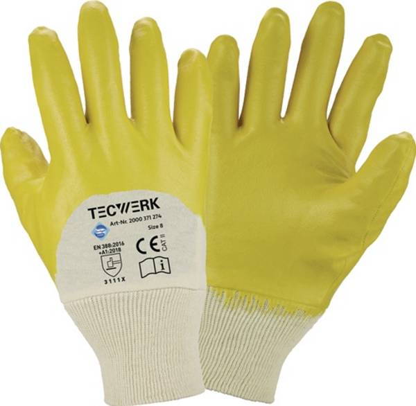 Handschuhe Ems Gr.10 gelb besonders hochwertige Nitrilbeschichtung TW