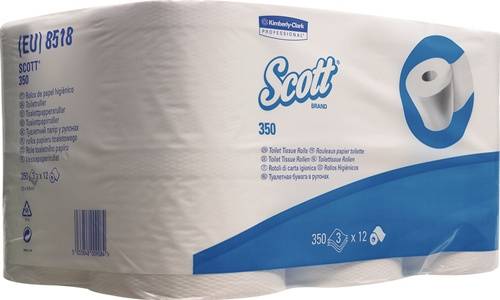 Toilettenpapier Scott 8518 3-lagig,Kleinrollen 36 RL à 350 Bl.=12600 Bl. SCOTT-0