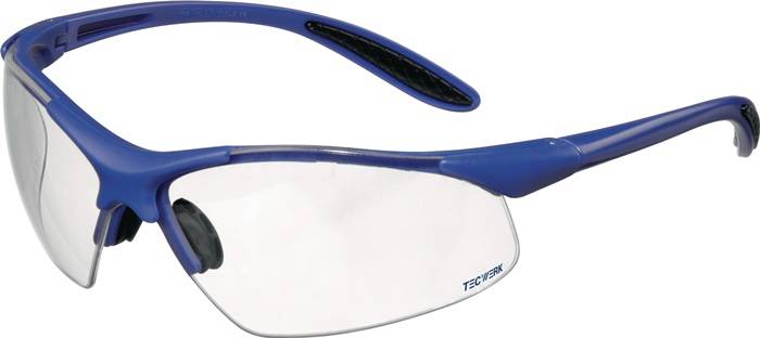 Schutzbrille DAYLIGHT PREMIUM EN 166 Bügel dunkelblau,Scheibe klar PC TECWERK-0