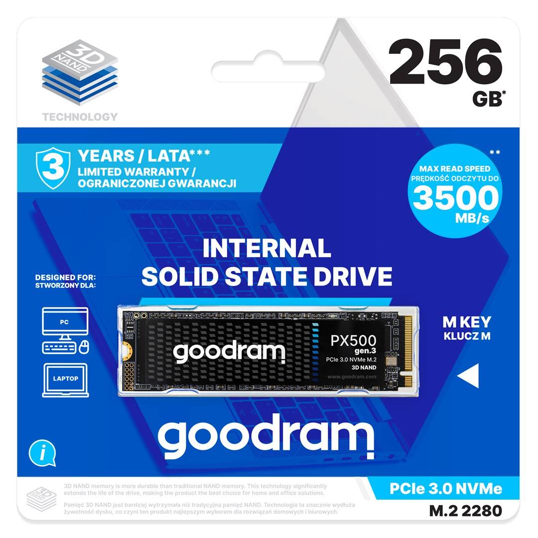 M.2 256GB GOODRAM PX500 Gen.3 PCIe Gen3x4 2280, (R:3200/W:1300MB/s) SSDs Interne-4