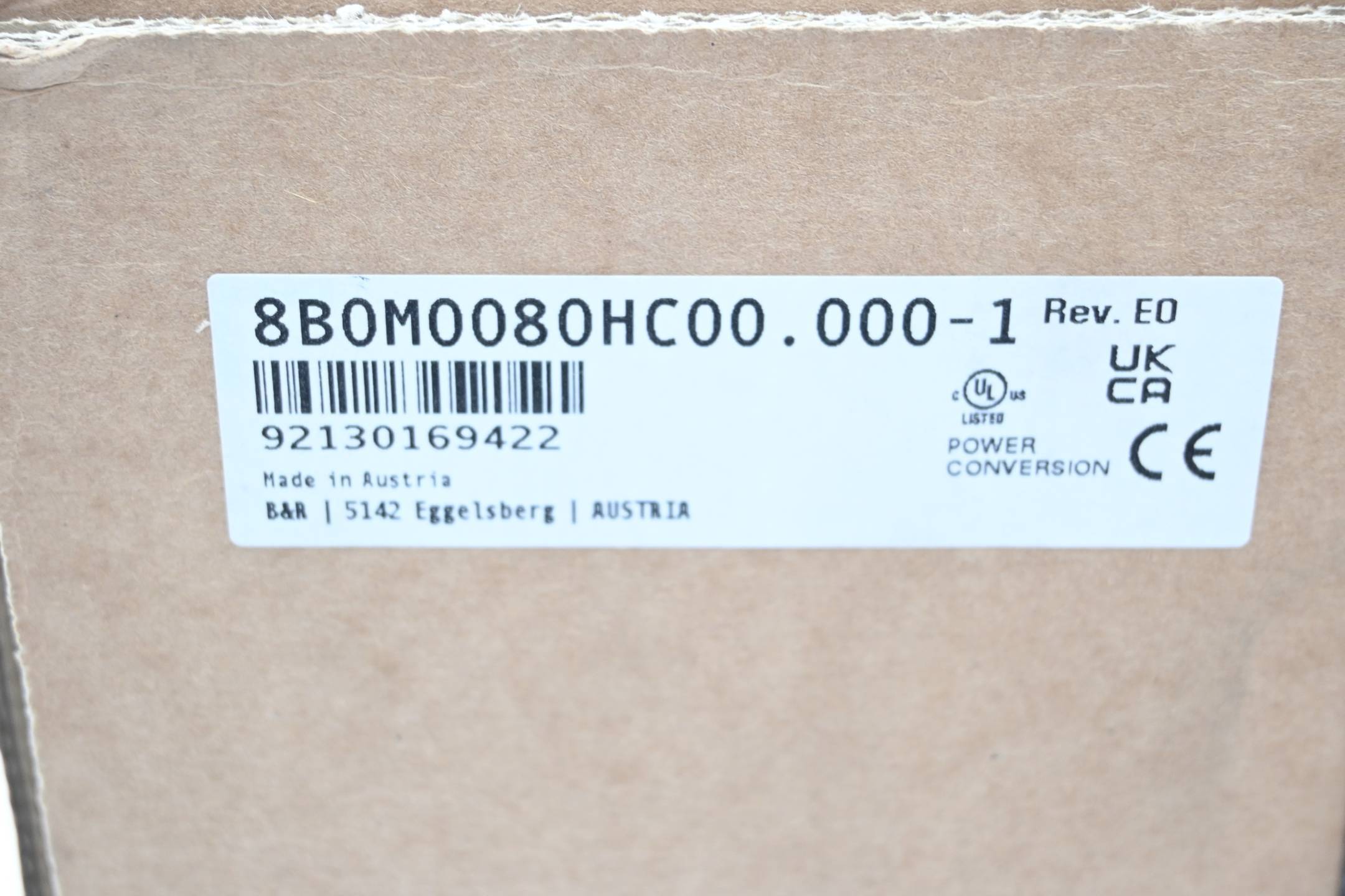 B&R ACOPOSmulti Montageplatte mit Rückwand 8B0M0080HC00.000-1 Rev. E0-1
