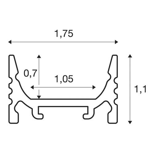 SLV LED-Aufbauprofil weiß 1000461-1