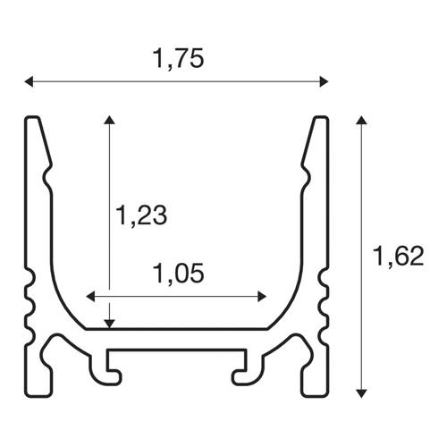 SLV GRAZIA 10 - Gerilltes Standard-Aufbauprofil LED (Länge 200cm) - weiß-1