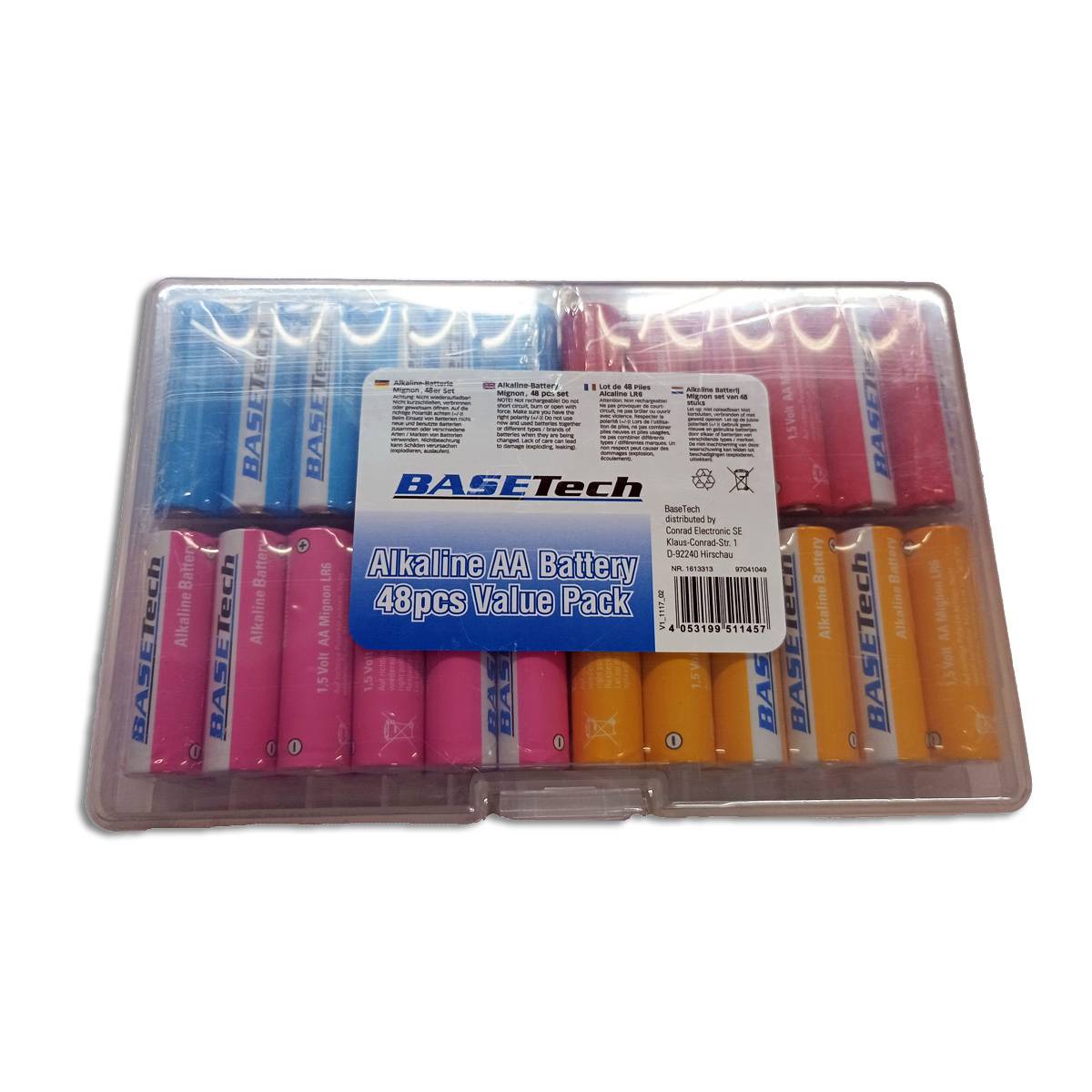 BaseTech AA Mignon-Batterie Alkaline LR6 1,5 V 48 St. Big Box-1