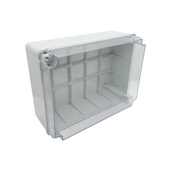 Abzweigdose IP67 Sichttür 310 x 230 x 130 mm Aufputz Feuchtraumdose transparent Deckel