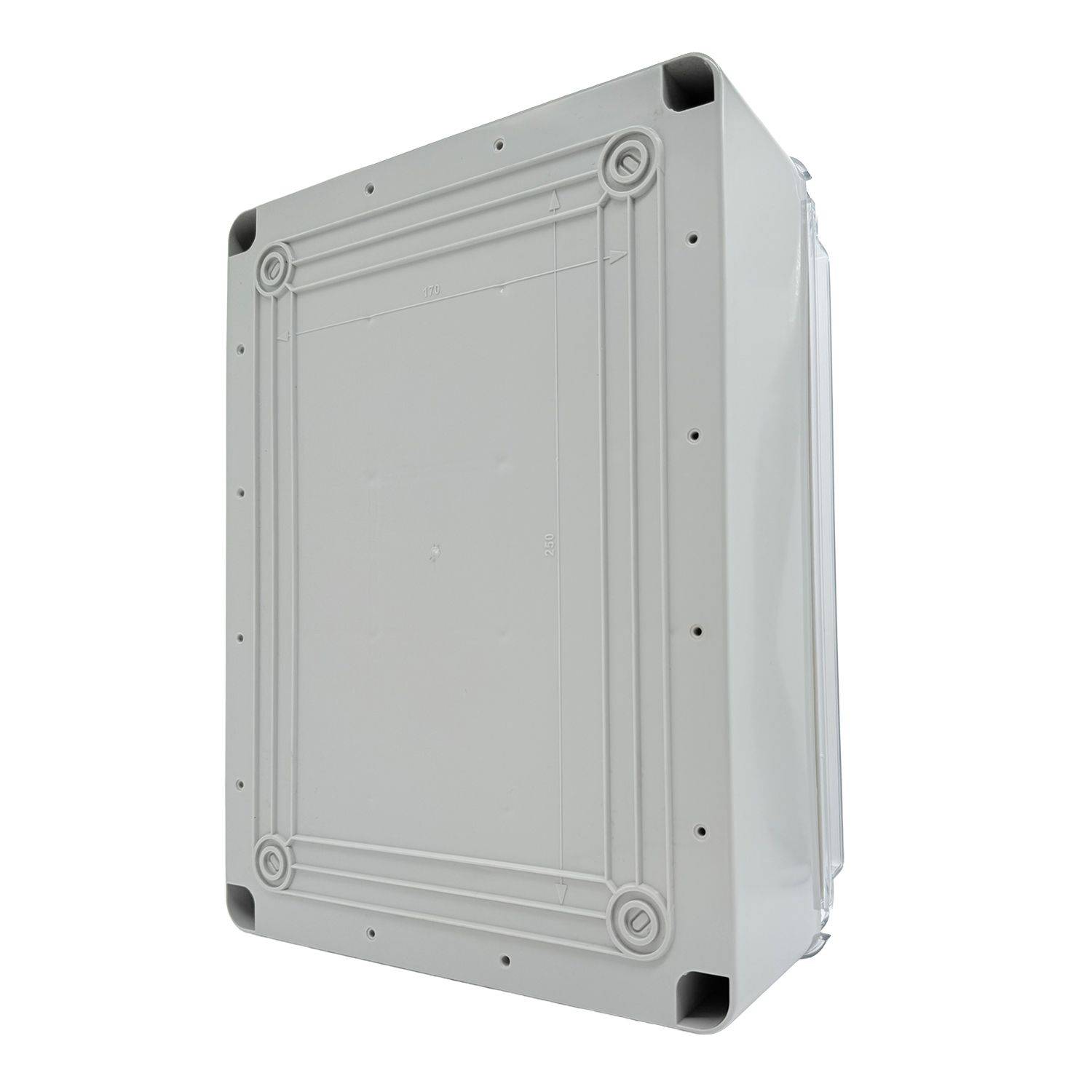 Symbolbild für Abzweigdose IP67 Sichttür 310 x 230 x 130 mm Aufputz Feuchtraumdose transparent Deckel