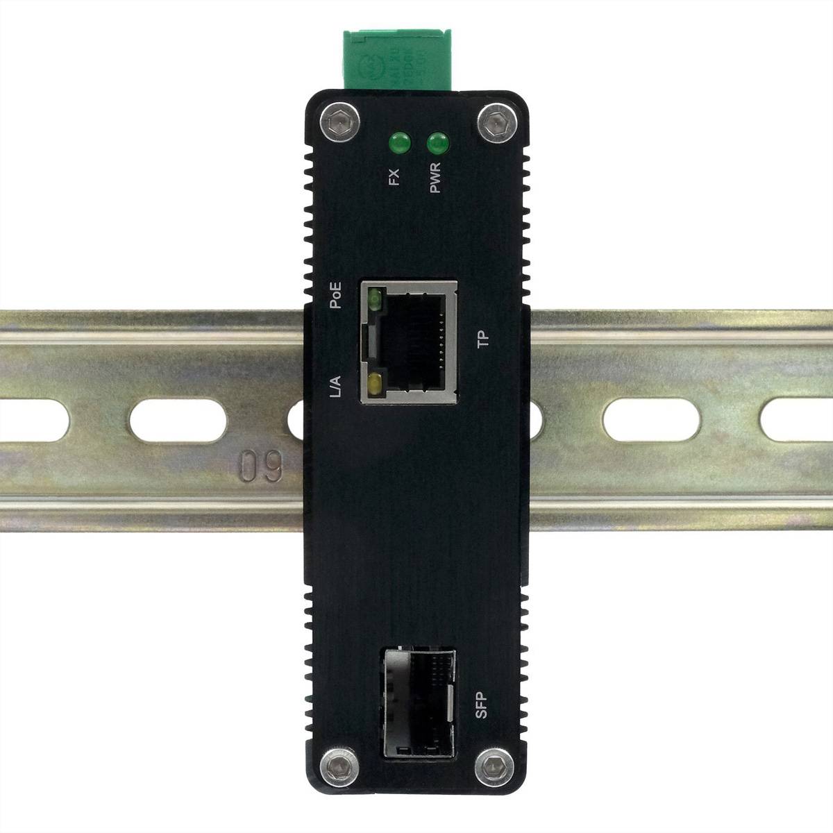 EXSYS EX-60340 PoE+ Industrial Media Konverter 60W, SFP-2